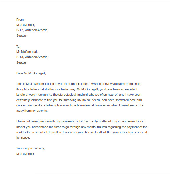 tenant complaint letter to owner