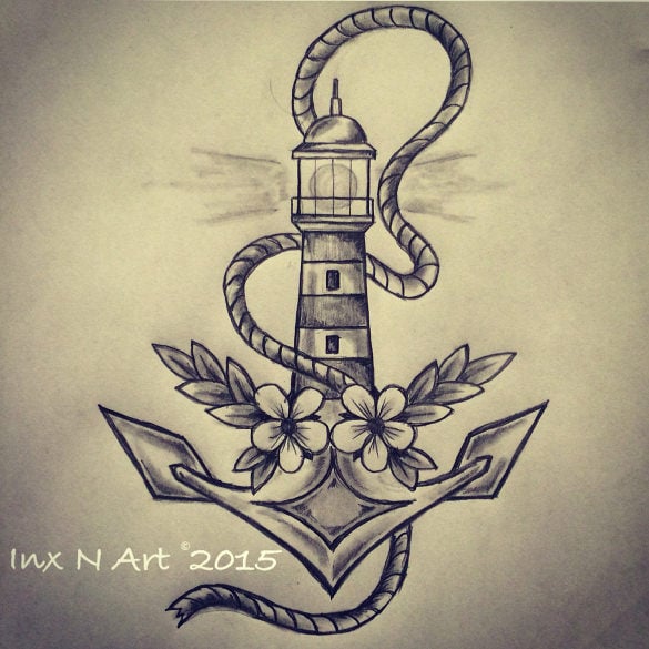 anchor tattoo drawing