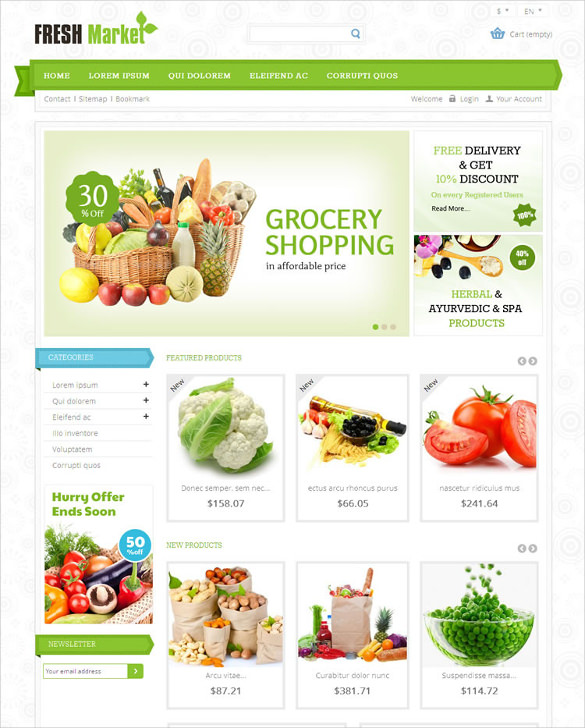 28 Grocery Store Website Themes Templates