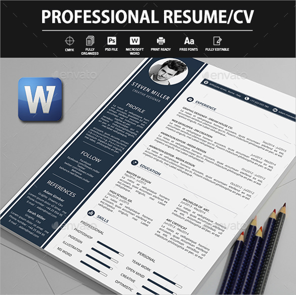 26+ Word Professional Resume Template - Free Download