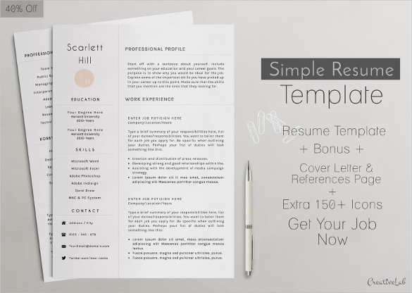 26 Word Professional Resume Template Free Download