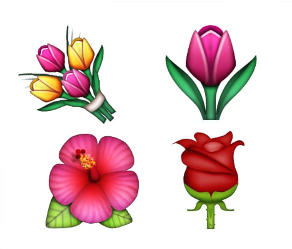 flower emoji pictures for phone