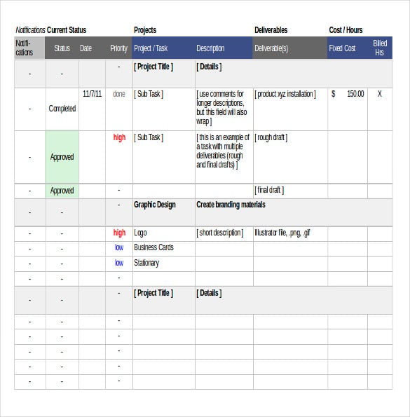 project tracking order template download in excel