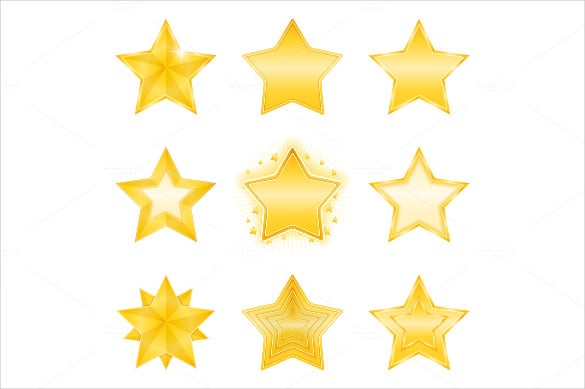 colorful star icon set download
