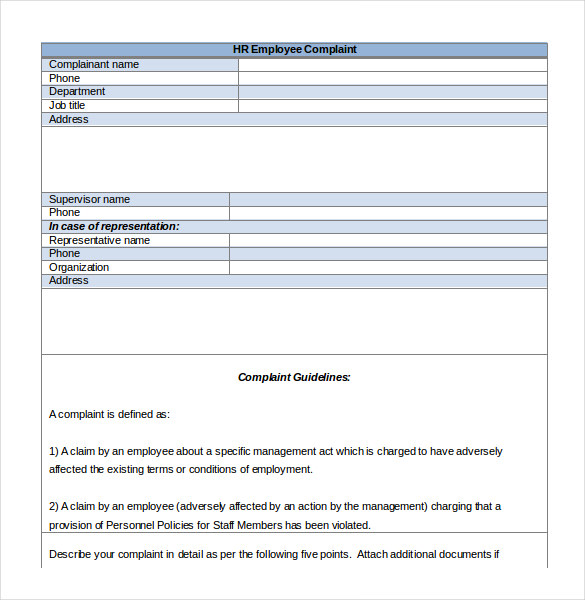 17+ HR Complaint Letter Templates Free Sample, Example, Format Download