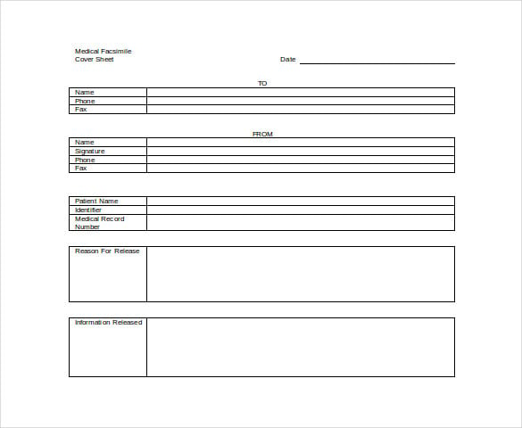 medical fax cover sheet free download word format