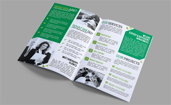 designed bi fold brochure template download