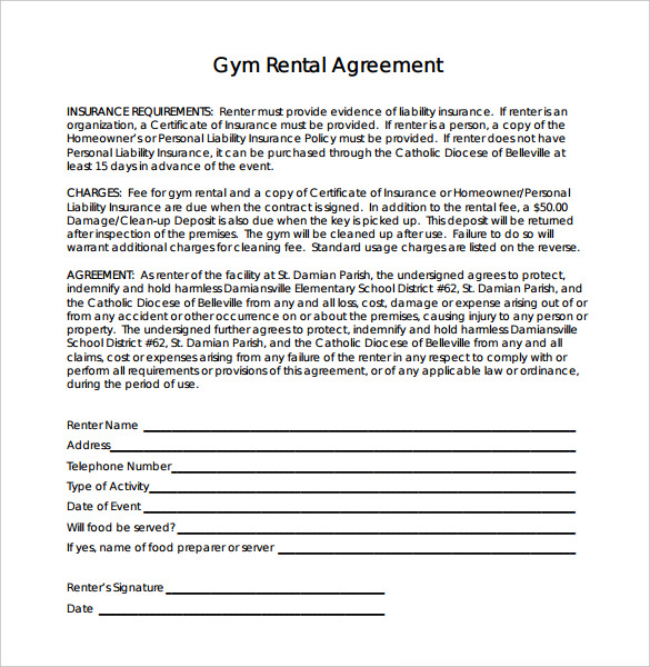 FREE 15+ Gym Contract Templates in MS Word Google Docs Apple Pages