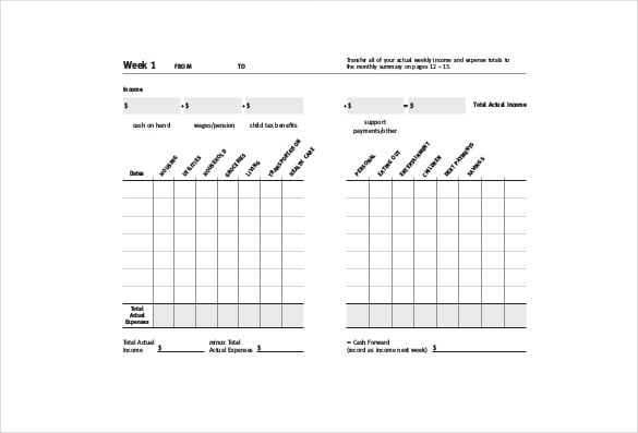 monthly expense tracker free pdf format download