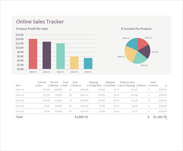 Online Sales Tracking Template