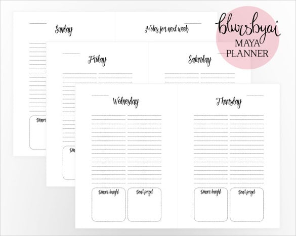 daily schedule calender word format template