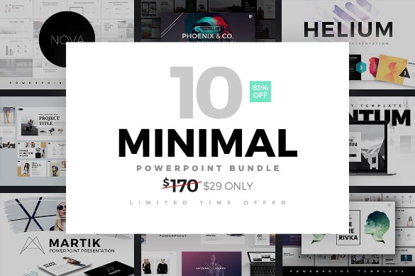 download creative minimal powerpoint template bundle