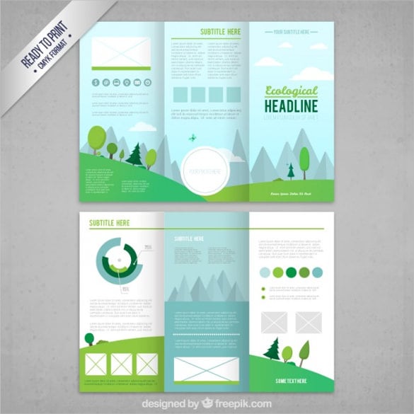 ecological tri fold free vector download