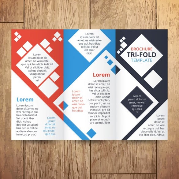 trifold with squares free vector download