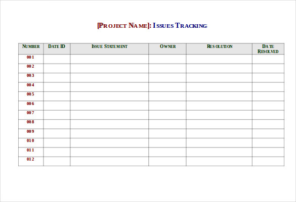 4+ Issue Tracking Templates - Free Word, Excel, PDF Documents Download ...
