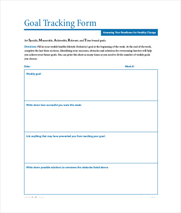 12+ Goal Tracking Templates - Word, Excel, PDF Documents Download!