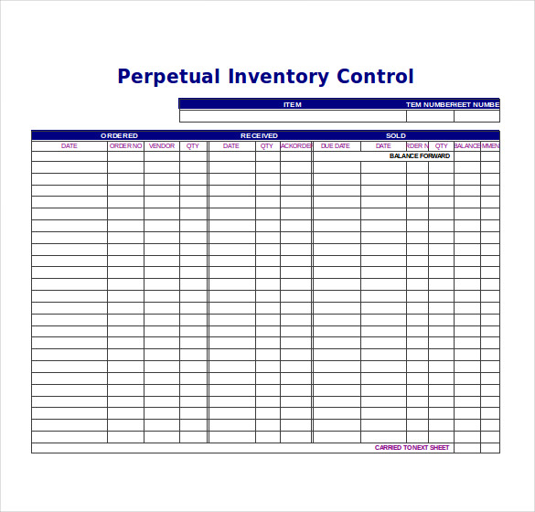 download inventory tracking control template excel format