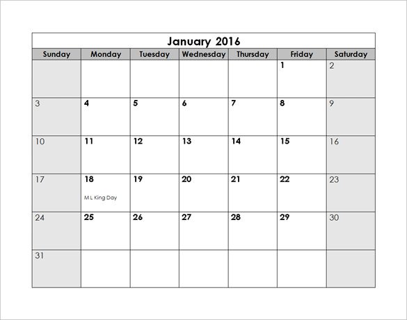 2016 Calendar Template – 46+ Free Word, PDF, PSD, EPS, AI, Illustrator ...