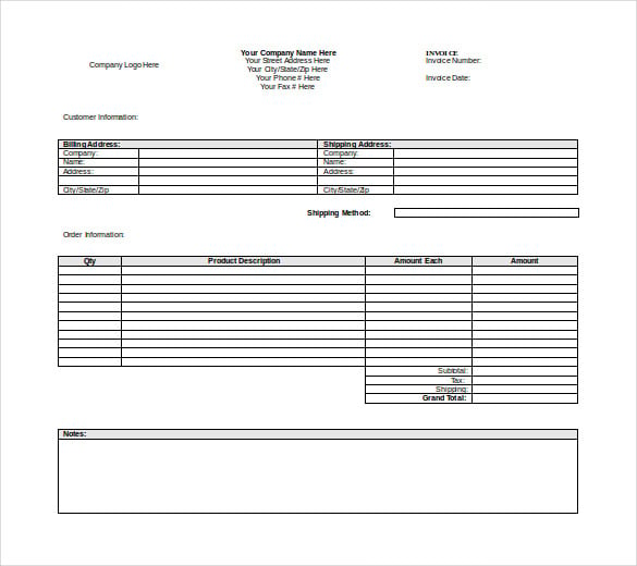 free download word invoice template