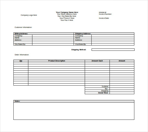 11+ Word Invoice Templates Free Download