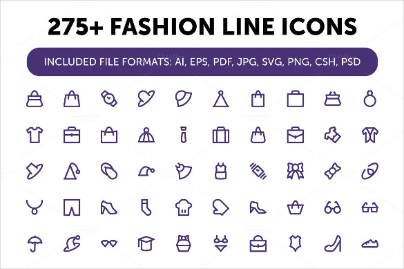 simple fashion icons set download