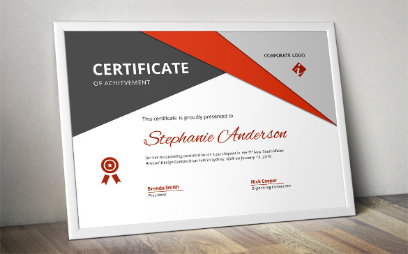 corporate business certificate template word format