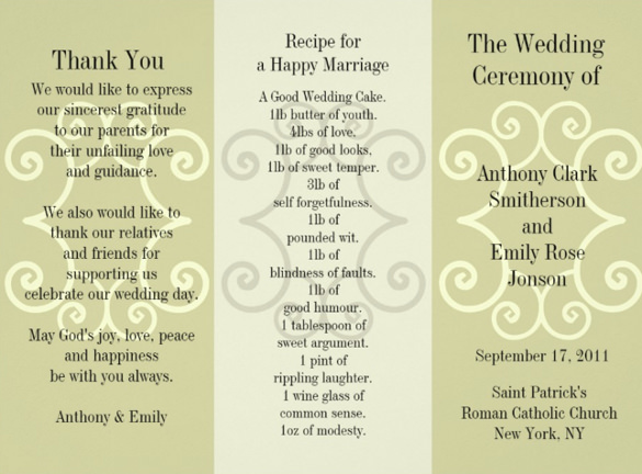 easy to download wedding brochure template