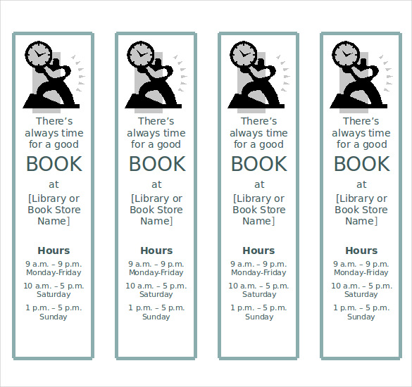 bookworm bookmark template