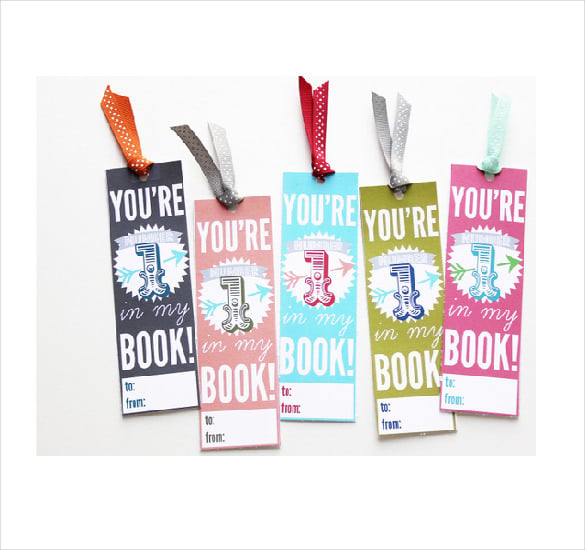 valentine bookmark template