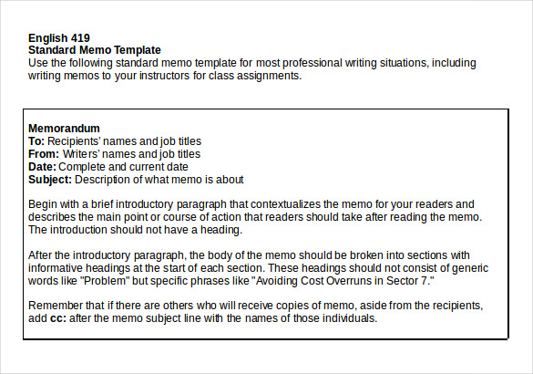 Policy Memo Template - 15+ Word, PDF, Google Docs Documents Download ...