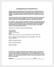 Landlord Complaint Form Template1