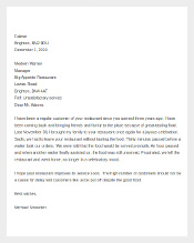 Restaurant Complaint Letter to Manager1