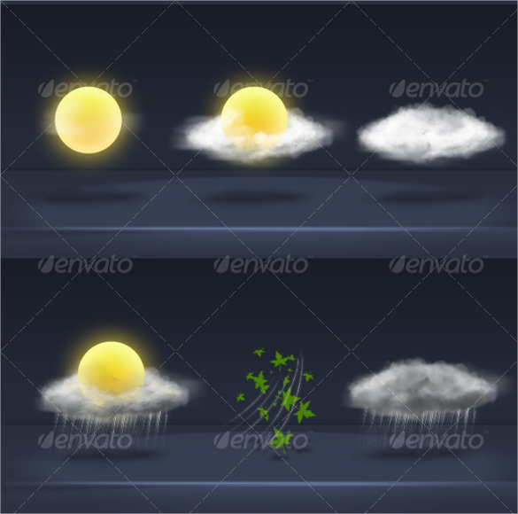 realistic weather icon download