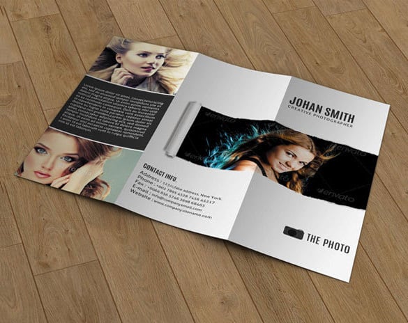 tri fold brochure for photography