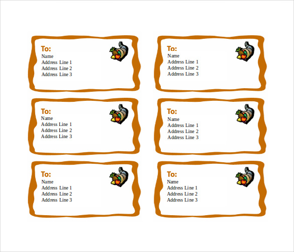 thanksgiving address tag word template