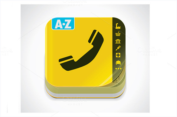 yellow phone book icon