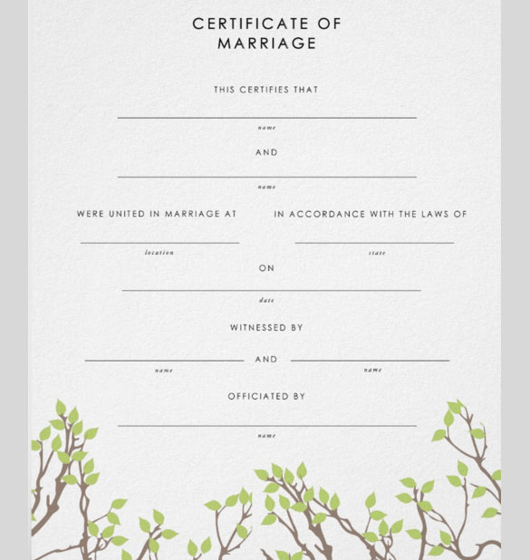 30+ Wedding Certificate Templates Free Sample, Example, Format Download