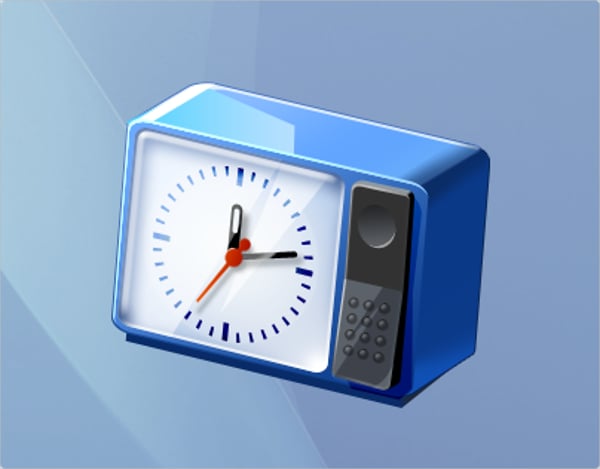 transparent desktop clock windows 10