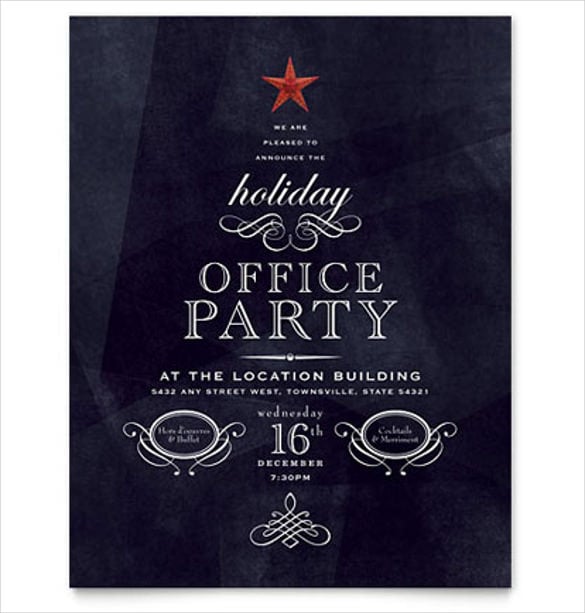 office holiday party flyer template