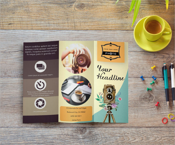 business photography trifold brochure download