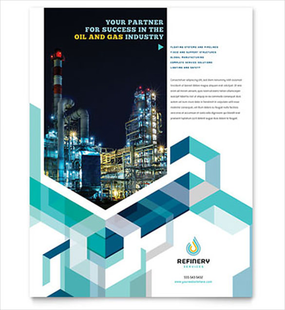 oil gas company flyer template