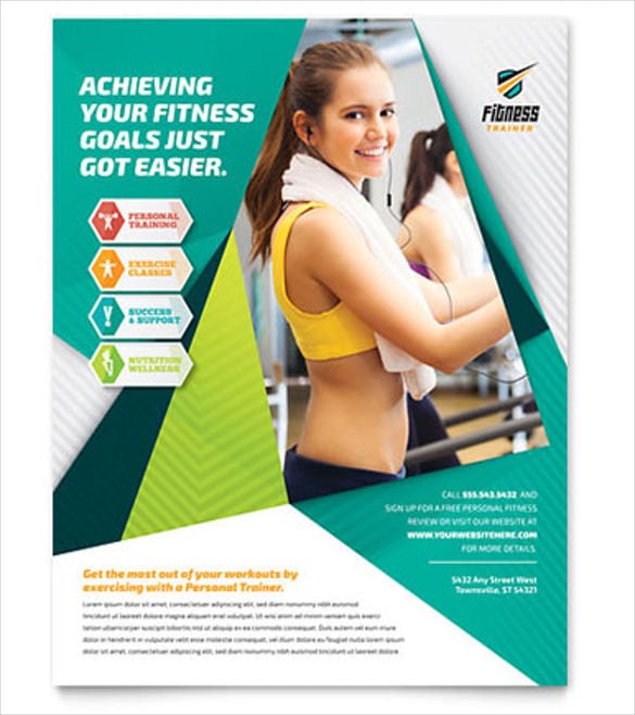 fitness club flyer template
