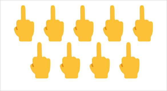 12+ Bad is the New good, Be a Little Vulgar with Middle Finger Emojis