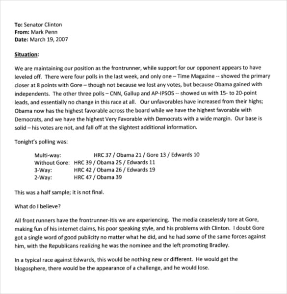 simple strategy memo template pdf download