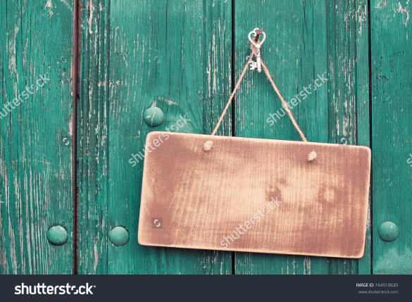wooden background with sign board