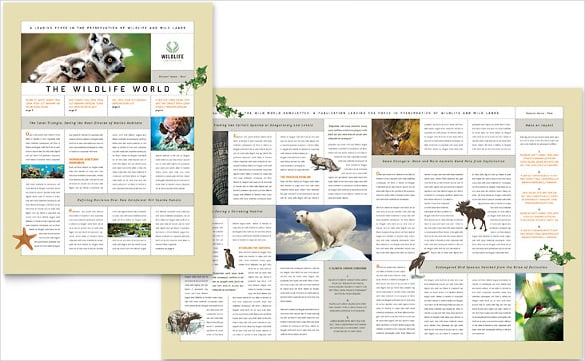 nature newsletter word format template