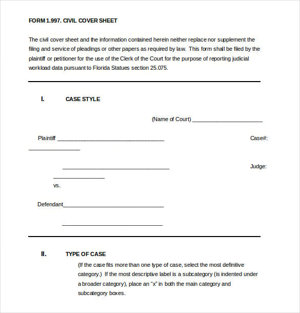 form1 civil cover sheet download