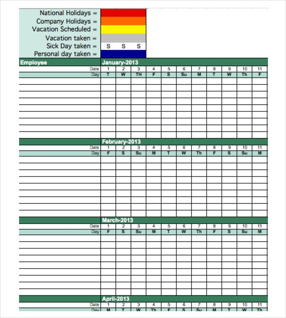 Attendance Tracking Template - 10+ Free Sample, Example ...