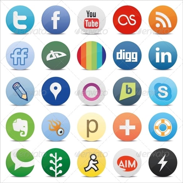 amazing social media buttons download