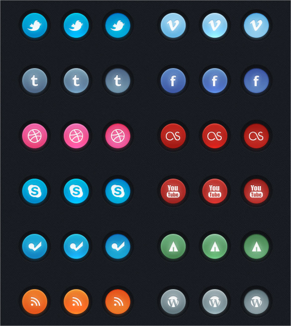 Social Media Buttons – 480+ Free PSD, EPS, Vector Format Download ...